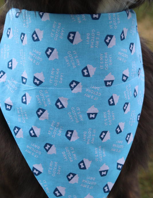 Happy Gotcha Day Blue Bandana