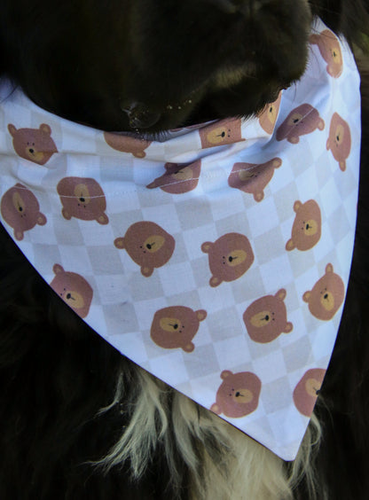 Plaid Teddy Bear Bandana