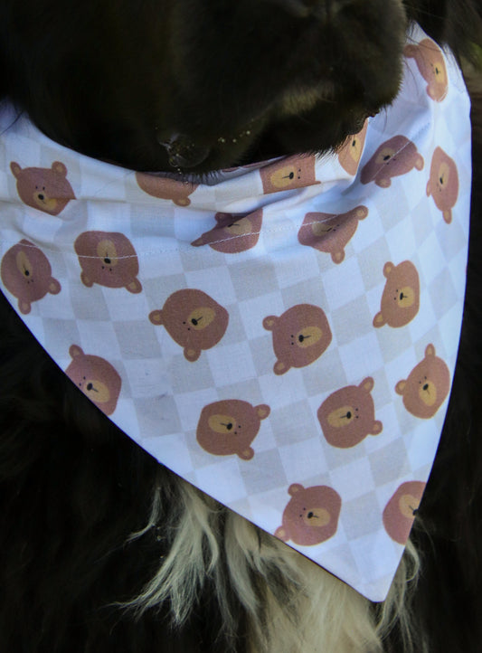 Plaid Teddy Bear Bandana
