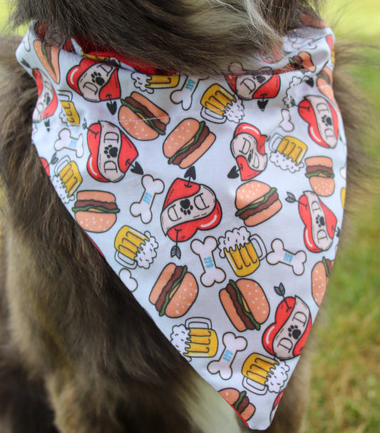 “I love Dad” Cheeseburger & Beer Bandana