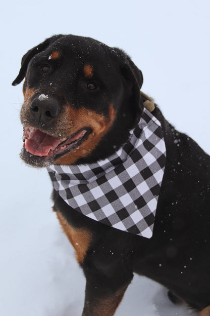 Black & White Plaid Bandana