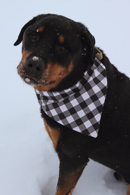 Black & White Plaid Bandana