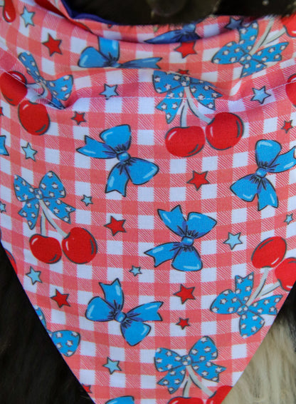 Cherry Plaid Bandana