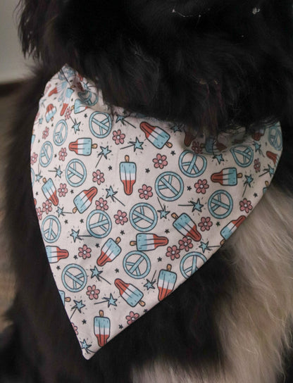 4th Of July Peace Sign Bandana
