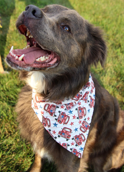 Red, White & Blue Vintage Trucks Bandana