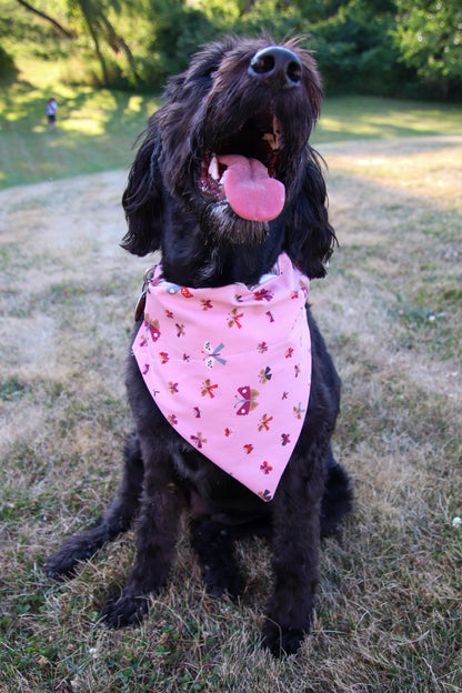 Pink Butterfly Bandana