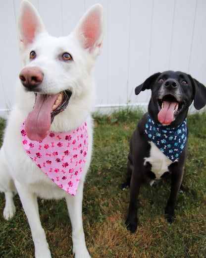 Blue Pawprint Bandana