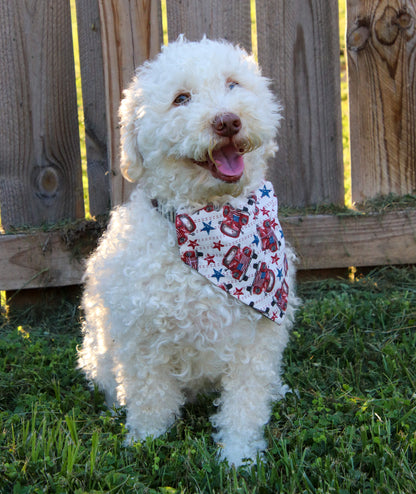 Red, White & Blue Vintage Trucks Bandana