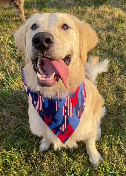 Red, White & Blue Camo Bandana