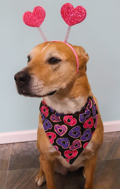 Glitter Valentine’s Day Donut Bandana
