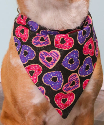 Glitter Valentine’s Day Donut Bandana