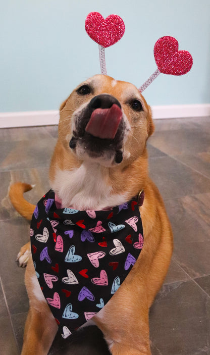 Pastel Chalk Heart Bandana