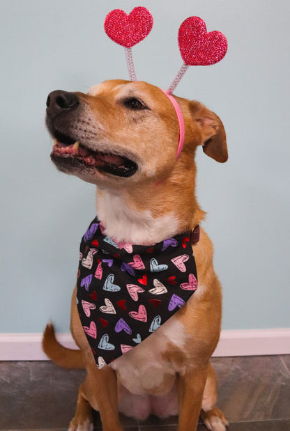 Pastel Chalk Heart Bandana